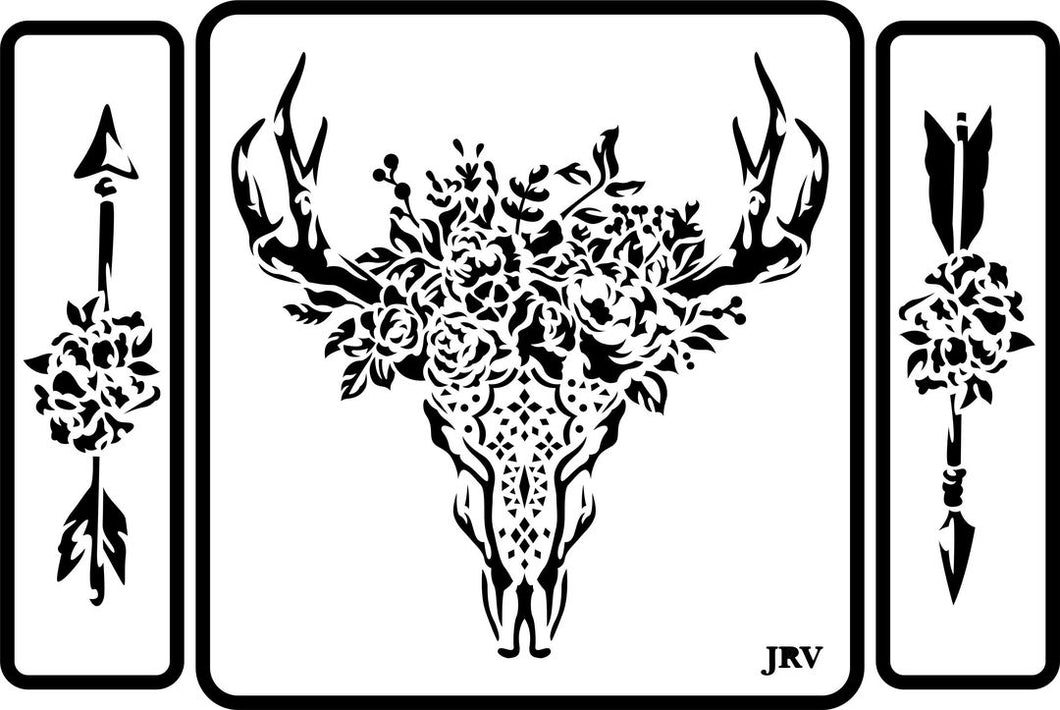 Skulls and Arrows | JRV Stencils